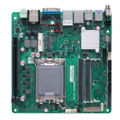 Axiomtek MANO561 Mini ITX Motherboard, 14th Gen Intel Core i9/i7/i5/i3, Pentium, Celeron, H610 chipset, 7 USB, up to 64GB memory